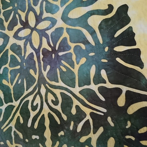 ❤️ モンステラのハワイアンキルト(手縫い) その他インテリア雑貨