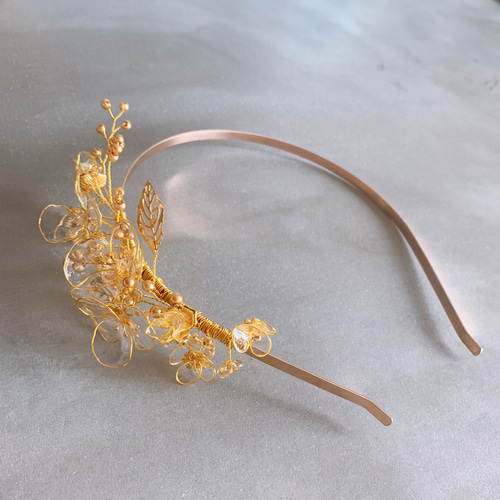 アメリカンフラワー ヘッド ブライダル カチューシャ ヘッドパーツ