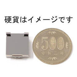 帯留め金具10点セット 開閉式 銀色 小型（Sサイズ） 穴なし 貼り付け専用 メッキ加工済み 訳あり 4枚目の画像