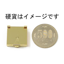 帯留め金具5点セット 開閉式 金色 中型（Mサイズ） 穴空き 貼り付け・ネジ止め両対応 メッキ加工済み 訳あり 4枚目の画像