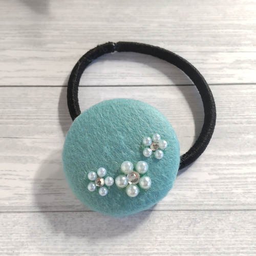 大人可愛いくるみボタンのヘアゴム 推し活 推しカラー ヘアゴム