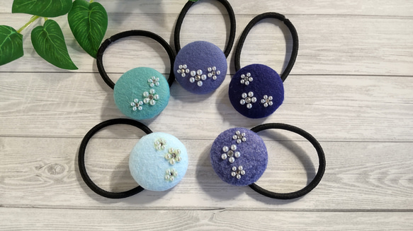 大人可愛いくるみボタンのヘアゴム 推し活 推しカラー ヘアゴム