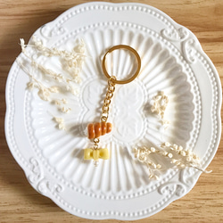 螺旋麵包×蝴蝶結(黃)鑰匙圈 第3張的照片