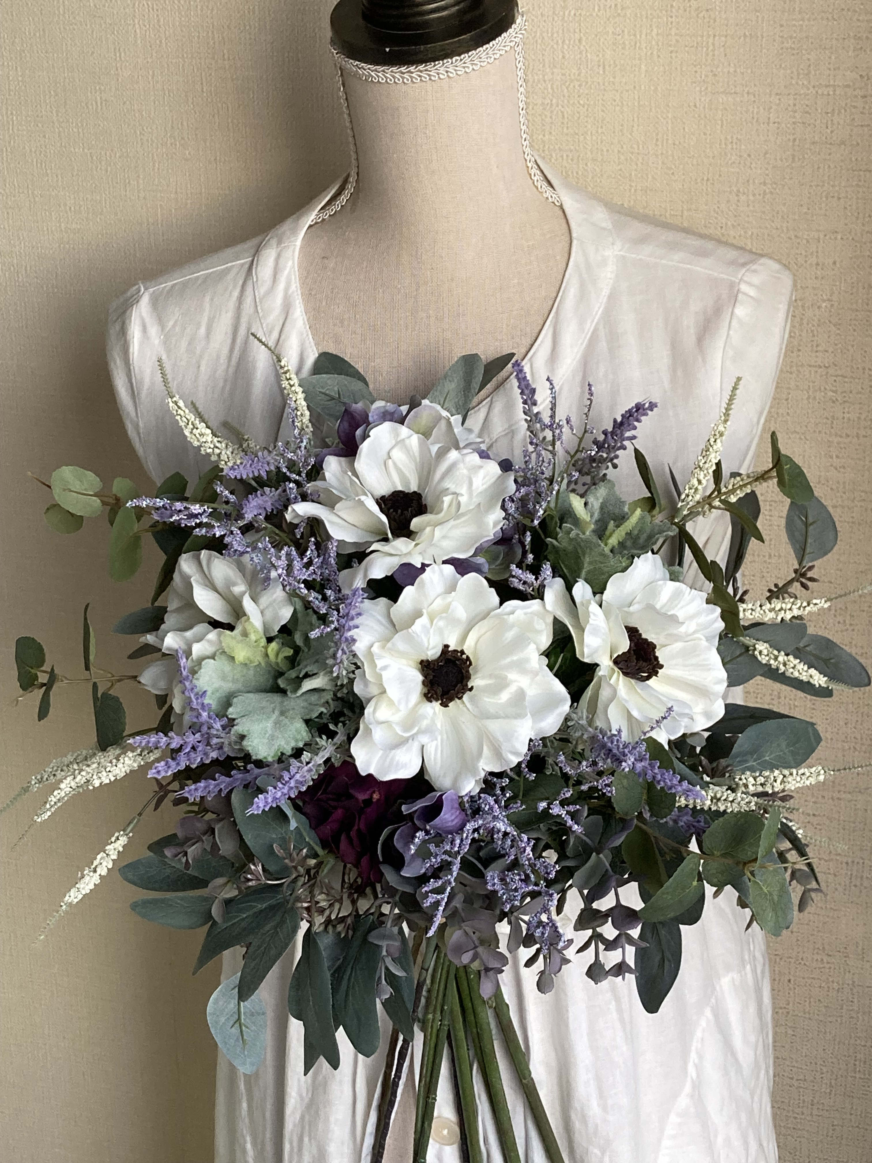 アネモネ&ラベンダー ウェディングブーケ