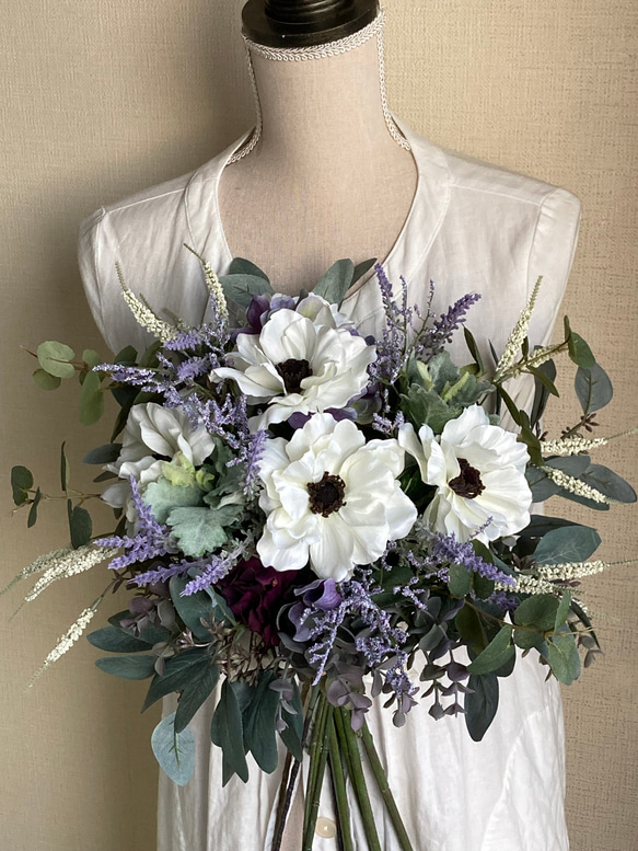 アネモネ&ラベンダー ウェディングブーケ ブーケ CHOUETTE