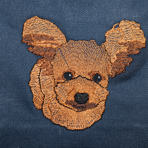 トイプードルトートバッグ、トイプードル、刺繍、トートバック