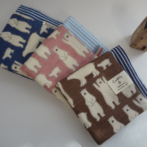 専用♬しろくま大判＊8重ガーゼハンカチ しろくま*8重やわらかガーゼハンカチ*大2枚セット ハンカチ