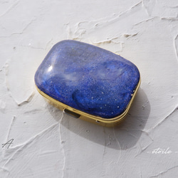 流動アートを封じ込めたピルケース・アクセサリーケース　#夜空の鉱石 2枚目の画像