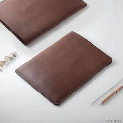 SEANCHY 平板iPad筆電皮套 簡約款 植鞣真皮革客製 全手工  (有色皮版) 第4張的照片