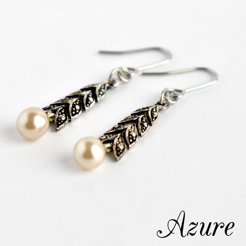 ヴィンテージ パールピアス ヴィンテージ/パールダングル ピアスB ピアス（フック・チェーン