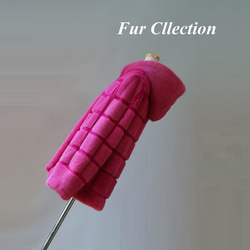 全方位美人☆ピンクのミンクコート　新品1点物　気品と大人可愛さが同居する毛皮コートファーコートフード付き　きれい色コート 7枚目の画像