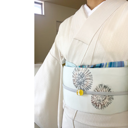 ◆【サンプルSALE！】映える帯揚げ（summer light blue/白藍/しらあい）パーソナルカラー帯揚げ 14枚目の画像