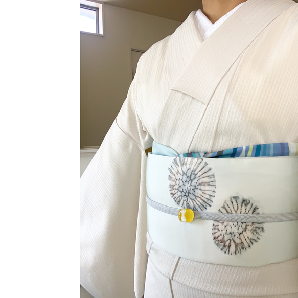 ◆【サンプルSALE！】映える帯揚げ（summer light blue/白藍/しらあい）パーソナルカラー帯揚げ 14枚目の画像