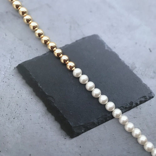 本真珠ネックレス イエロー色 留め具14K 前でもオッケー | www.rnd.org.il