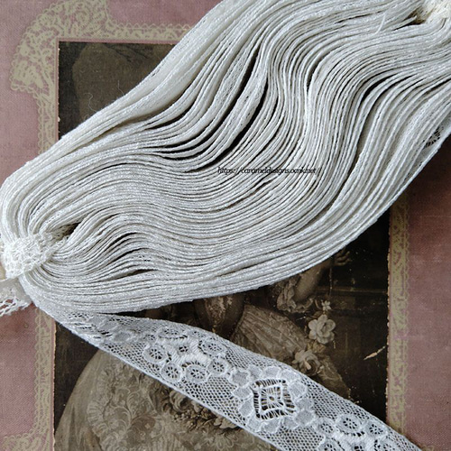 アンティークレースセット・3種 長さ合計20m55cm レース キャラメル