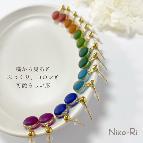 ワインレッドのくまちゃん＆韓国マット雫ビーズのシンプルピアス/イヤリング♥️ 楽天市場】ノンホールピアス 赤い雫 ゴールド イヤリング 樹脂