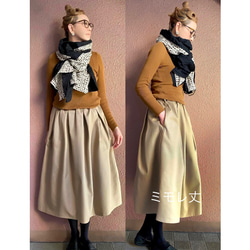 RATA ❤️ 現有兩種顏色可選 ❤️ 黑色和卡其色長款 ❤️ 收腰設計，凸顯優美腰線 ❣️ 飄逸柔美的成人A字裙 ❤️ 採用結 第9張的照片