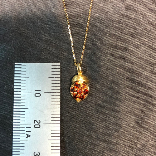 K18ガーネットどんぐり ペンダントネックレス K18ガーネットどんぐりペンダントネックレス ネックレス