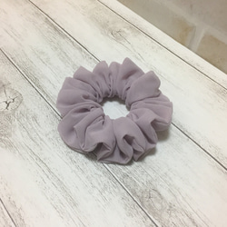 シフォン生地で作ったシュシュ（グレー） シュシュ rara/キャンペーン