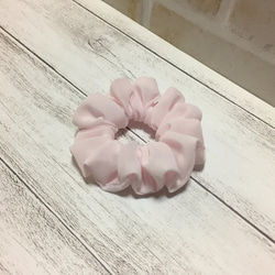 シュシュ　シフォン　ハンドメイド　薄紫&ホワイト⭐︎ライラック&ミルク VIBGYOR Women シュシュ 「float」シフォン シンプル ビッグ