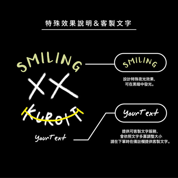 【夜光寶盒】 微笑力量 Smiling｜夜光棉柔舒適成人長踢 第3張的照片