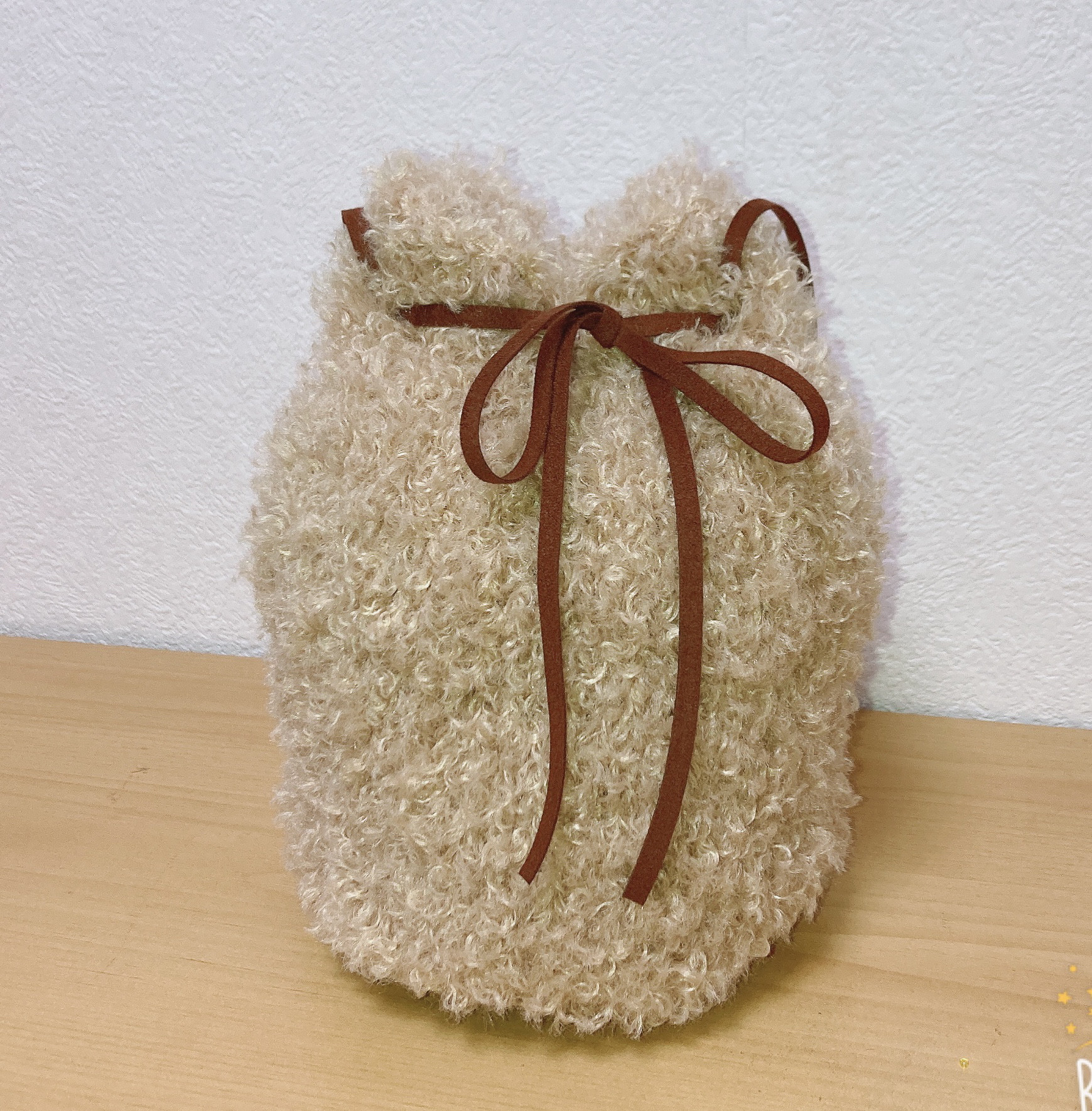 冬物一掃半額セール】ファーヤーンのバッグ 巾着バッグ kimukimu 通販