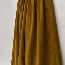 遠州産やわらかコーデュロイのルーミー(ワイド)パンツ 3サイズ選べるorフルオーダー オークル nunono-11 10枚目の画像