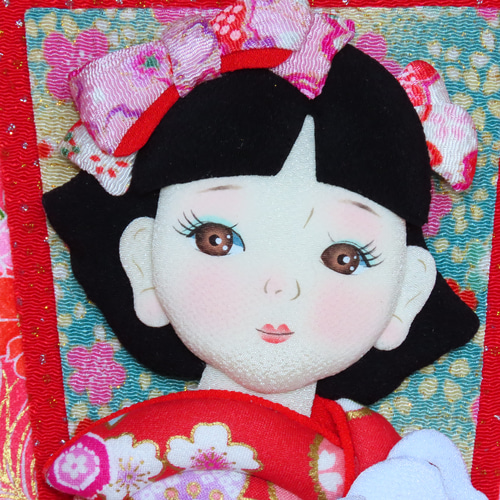 新感覚 押絵羽子板 『少女と子猫』 ひな人形・雛飾り OSHIEYASAN 通販