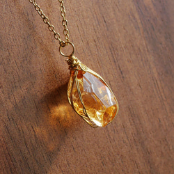 2022年春夏 シトリン 18K ペンダントトップ ネックレス チャーム 巾着