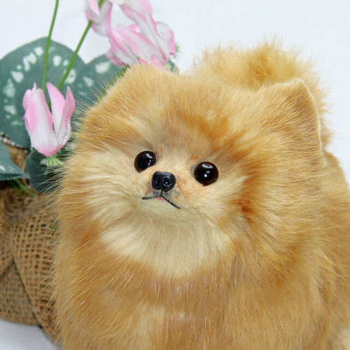 ★ハンドメイド★ いっしょにおでかけ ポメラニアン ぬいぐるみ ライトブラウン 864dog-13.jpg