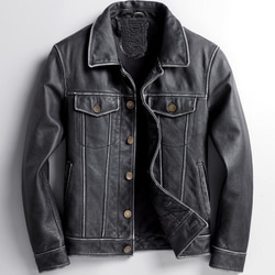 牛革アンティークスタイルジャケット Cow Leather Antique Style Jacket 1枚目の画像