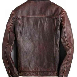 牛革アンティークスタイルジャケット Cow Leather Antique Style Jacket 4枚目の画像