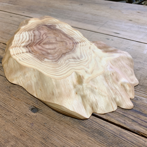花台　杉　木製　国産　杉　年輪　オイル加工　天然木　 2枚目の画像