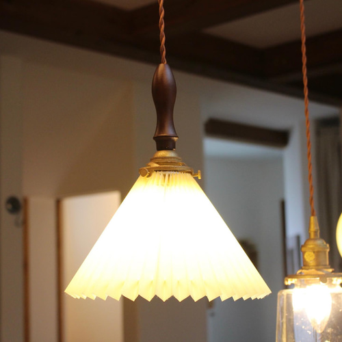 プリーツシェードのペンダントライト【受注生産】 シーリングライト