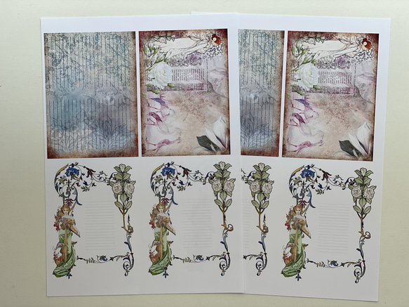 オリジナル 封筒とメッセージカード レターセット 4枚目の画像