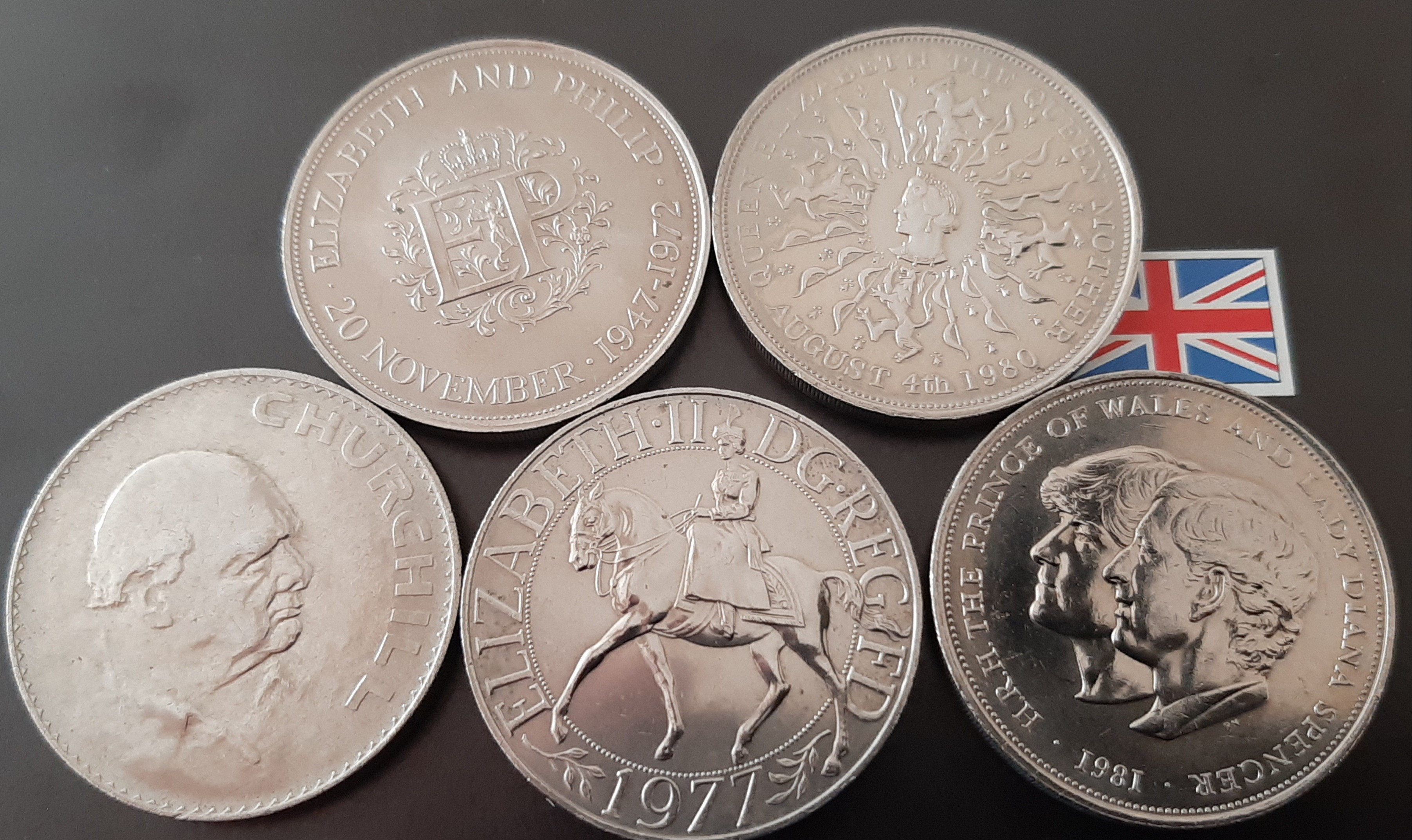 10枚 英国 イギリス 1965年 ブリティッシュ クラウン  10枚 英国 イギリス 1965年 ブリティッシュ クラウン コイン 10