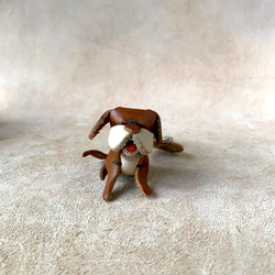 動物森林-小狗-真皮植鞣 皮革鑰匙圈 吊飾 動物造型 第2張的照片