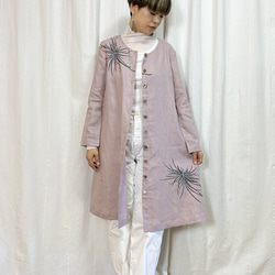 亞麻大衣連衣裙 暗粉色 &lt;Sumiiro Rangiku&gt; 第9張的照片
