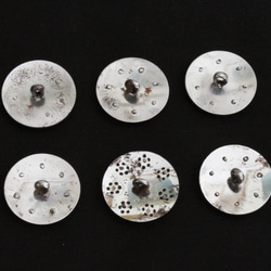 アンティーク カットスチールボタン 6個セット（No.B-866） 5枚目の画像