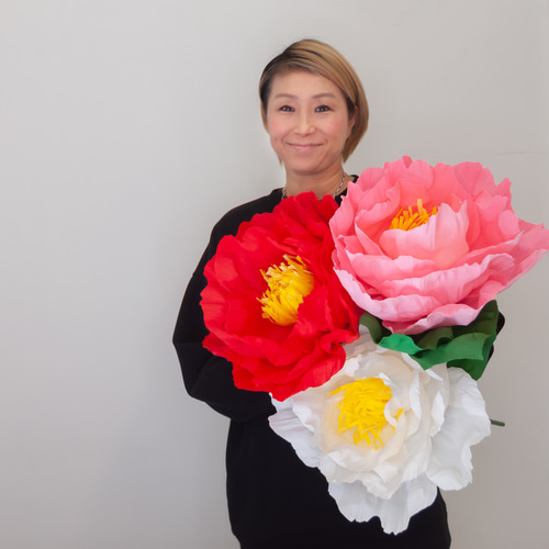 ジャイアントペーパーフラワー『ツバキ』｜動画付きハンドメイド