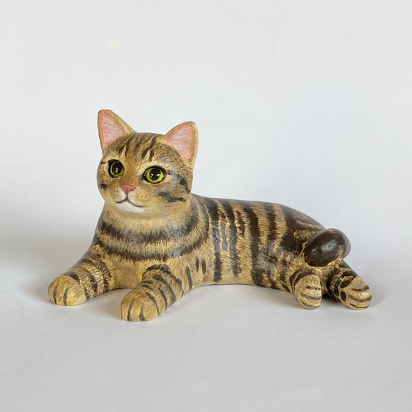 木吉虎貓雕像 第3張的照片