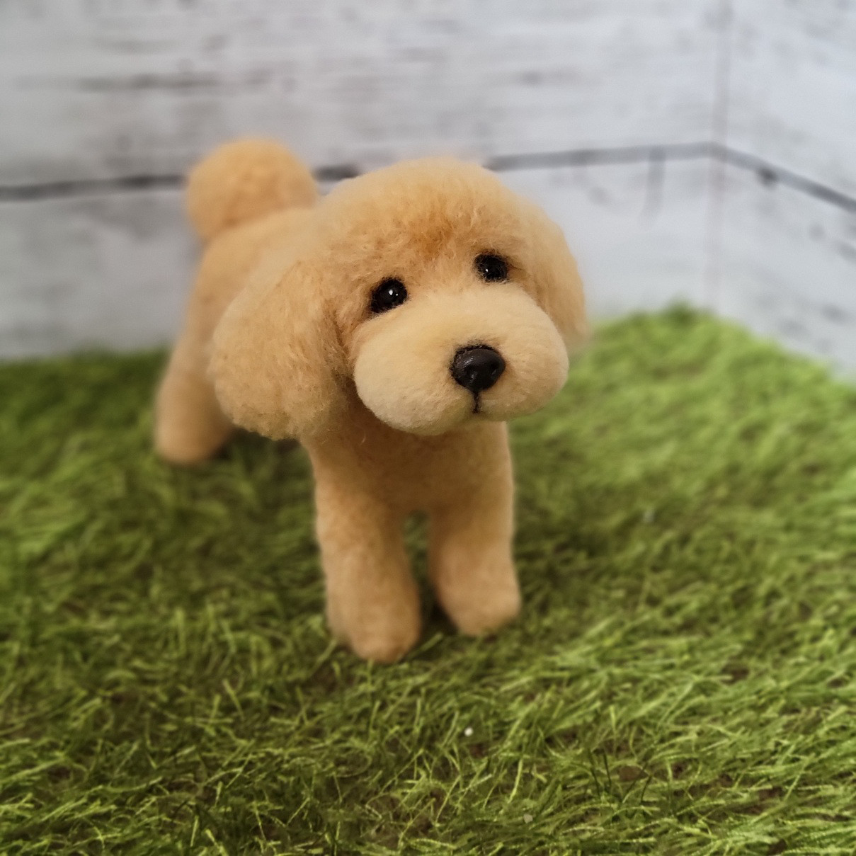 羊毛フェルト 犬 ワンコ  プードル ペット うちの子 虹の橋  トイプー 犬  人形 ぬいぐるみ ペットロス オーダー