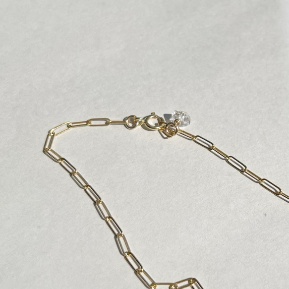 Long necklace Herkimer diamond /14KGF 6枚目の画像