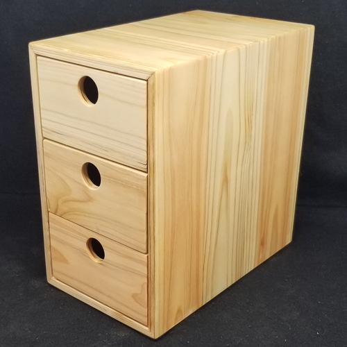 木 卓上 ミニ チェスト スリム 3段 小物 収納 フリーボックス・小物