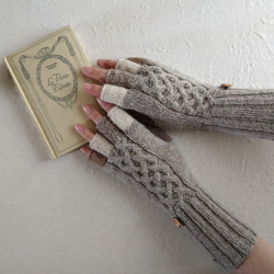 2way五本指手袋＊Lulu ＊natural greige/oatmeal 3枚目の画像