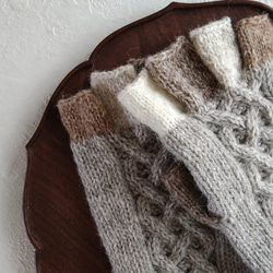 2way五本指手袋＊Lulu ＊natural greige/oatmeal 4枚目の画像