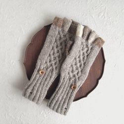 2way五本指手袋＊Lulu ＊natural greige/oatmeal 2枚目の画像