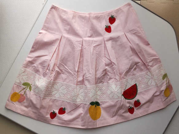 【サンプル】【レディース】フルーツ刺繍スカート 4枚目の画像