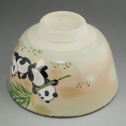 ◆商品番号 12803 パンダ（友好）抹茶茶碗　安徳 6枚目の画像