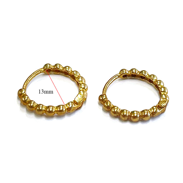 【50個】約13mmプチボール、円形ワンタッチピアス【je142】